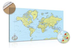 Obraz na korku štýlová mapa s kompasom
