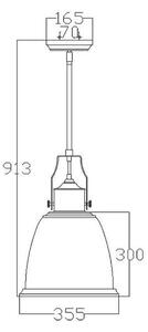 ZÁVESNÉ SVIETIDLO, 35.5/76.6 cm Elstead Lighting - Interiérové svietidlá