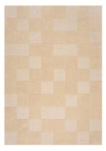 Béžový vlnený koberec 290x200 cm Checkerboard - Flair Rugs