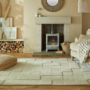 Béžový vlnený koberec 230x160 cm Checkerboard - Flair Rugs