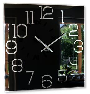 Štýlové hranaté hodiny čiernej farby 50 cm Čierna