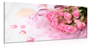 Obraz romantická ružová kytica ruží