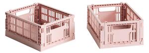 HAY Úložné boxy Colour Crate XS, 2 kusy, Blush