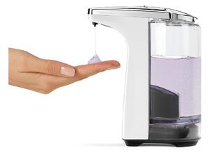 Biely automatický plastový dávkovač mydla 237 ml - simplehuman