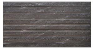 Obkladové panely 3D PVC TP10034021, cena za kus, rozmer 970 x 500 mm, kamenné pásy čierne, GRACE