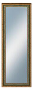 DANTIK - Zrkadlo v rámu, rozmer s rámom 50x140 cm z lišty HRAD zelená (3005)