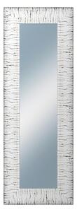 DANTIK - Zrkadlo v rámu, rozmer s rámom 50x140 cm z lišty SAUDEK biela čierne čiary (2512)