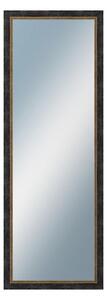 DANTIK - Zrkadlo v rámu, rozmer s rámom 50x140 cm z lišty CARRARA hnedočierna (2948)
