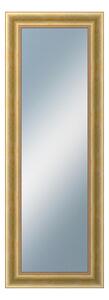 DANTIK - Zrkadlo v rámu, rozmer s rámom 50x140 cm z lišty KŘÍDLO veľké zlaté patina (2772)