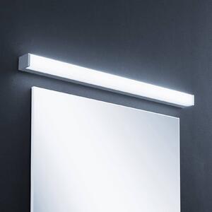 Lindby LED kúpeľňové svietidlo Klea, 90 cm, chróm, kov, IP44, Chrómová / strieborná, Kúpeľňa, Hliník, Moderný, Nástenné svietidlo