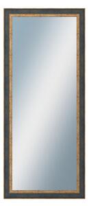 DANTIK - Zrkadlo v rámu, rozmer s rámom 60x140 cm z lišty ZVRATNÁ modrozlatá plast (3068)