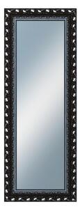 DANTIK - Zrkadlo v rámu, rozmer s rámom 60x160 cm z lišty ROKOKO čierna lesklá (2632)