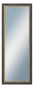DANTIK - Zrkadlo v rámu, rozmer s rámom 60x160 cm z lišty ZVRATNÁ modrozlatá plast (3068)