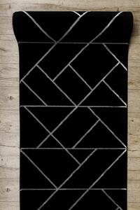 Behúň EMERALD 7543 Glamour exclusive, Geometrický, čierny + strieborná