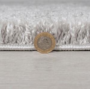 Flair Rugs koberce Kusový koberec Shaggy Teddy Grey kruh - 133x133 (priemer) kruh cm