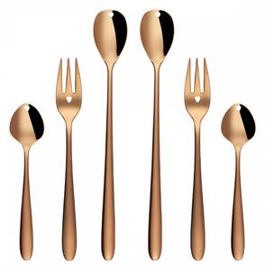 Sola - Darčekový set so srdiečkom 6 ks ružovo-zlatý — Love Cutlery (116445)