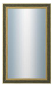 DANTIK - Zrkadlo v rámu, rozmer s rámom 60x100 cm z lišty ZVRATNÁ zelenozlatá plast (3070)
