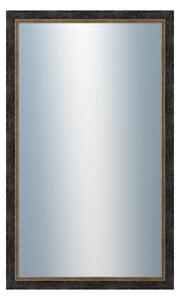 Zrkadlo v rámu Dantik rozmer s rámom 60x100 cm z lišty CARRARA hnedočierna (2948)