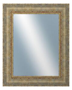 DANTIK - Zrkadlo v rámu, rozmer s rámom 40x50 cm z lišty ZVRATNÁ bielozlatá plast (3067)