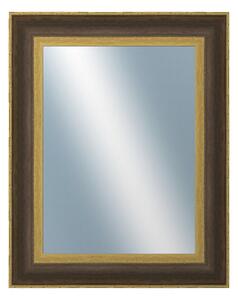 DANTIK - Zrkadlo v rámu, rozmer s rámom 40x50 cm z lišty ZVRATNÁ čiernozlatá plast (3071)