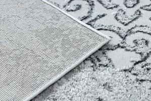 Moderný MEFE koberec 8724 Ornament vintage - Štrukturálny, dve vrstvy rúna sivá