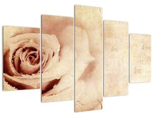 Obraz - Kvet ruže pre zaľúbených (150x105 cm)