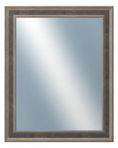DANTIK - Zrkadlo v rámu, rozmer s rámom 40x50 cm z lišty TOOTH malá striebornočierna (3164)