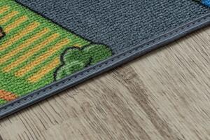Protišmykový detský koberec REBEL ROADS 90 Mestečko, sivý