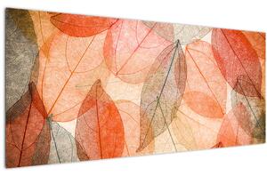Obraz maľovaného jesenného lístia (120x50 cm)