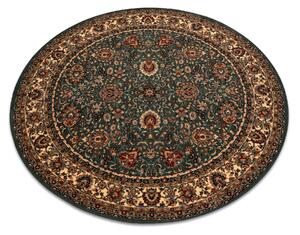 Vlnený koberec KASHQAI 4362 410 kruh, zeleno / béžový