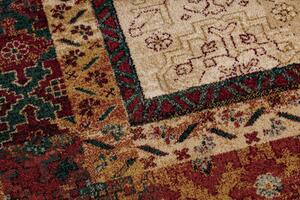 Vlnený koberec OMEGA LUMENA Etno, rubínovo - červený