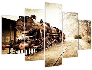Obraz - Historická lokomotíva (150x105 cm)