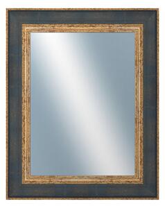 DANTIK - Zrkadlo v rámu, rozmer s rámom 40x50 cm z lišty ZVRATNÁ modrozlatá plast (3068)