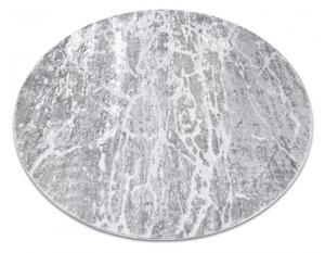 Moderný MEFE koberec okrúhly 6182 Beton, sivý