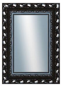 DANTIK - Zrkadlo v rámu, rozmer s rámom 50x70 cm z lišty ROKOKO čierna lesklá (2632)