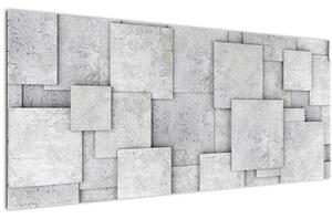 Obraz - Abstrakcia betónových kachličiek (120x50 cm)