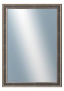 DANTIK - Zrkadlo v rámu, rozmer s rámom 50x70 cm z lišty TOOTH malá striebornočierna (3164)