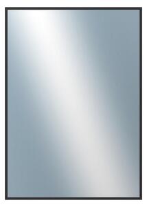 DANTIK - Zrkadlo v rámu, rozmer s rámom 50x70 cm z lišty Hliník čierna (7003021)