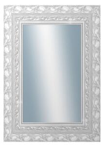 DANTIK - Zrkadlo v rámu, rozmer s rámom 50x70 cm z lišty ROKOKO strieborná hádzaná (2881)