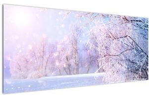Obraz - Mrazivá zima (120x50 cm)