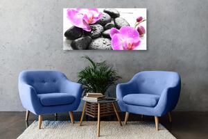 Obraz kúzelná súhra kameňov a orchidey