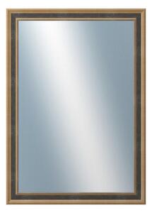 DANTIK - Zrkadlo v rámu, rozmer s rámom 50x70 cm z lišty TOOTH malá zlatá (3163)