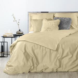 Béžové luxusné posteľné obliečky z bavlneného saténu Béžová