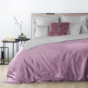 Obojstranné saténové posteľné obliečky ružovej farby Ružová