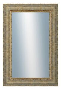 DANTIK - Zrkadlo v rámu, rozmer s rámom 40x60 cm z lišty ZVRATNÁ bielozlatá plast (3067)