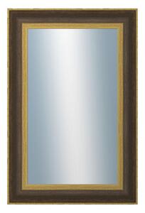 DANTIK - Zrkadlo v rámu, rozmer s rámom 40x60 cm z lišty ZVRATNÁ čiernozlatá plast (3071)