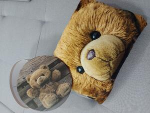 Kvalitná detská deka s motívom medvedíka 130 x 160 cm Hnedá