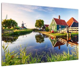 Obraz holandských mlynov (90x60 cm)