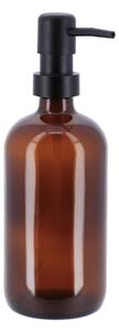 Dávkovač mydla Amber, hnedá/ s čiernymi prvkami, 500 ml