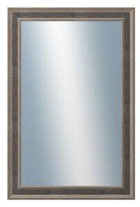 DANTIK - Zrkadlo v rámu, rozmer s rámom 40x60 cm z lišty TOOTH malá striebornočierna (3164)